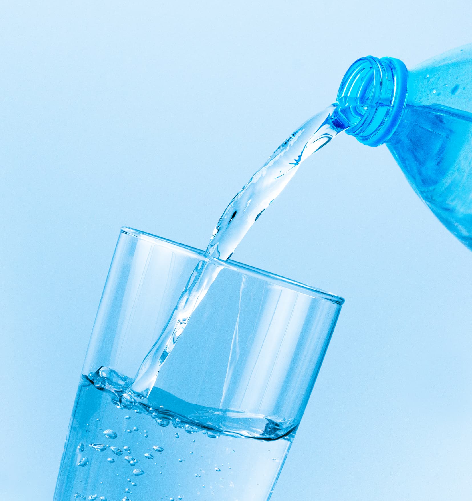 Glass of clean water symbolizing daily hydration